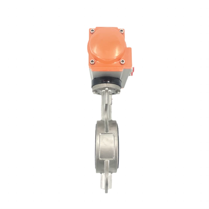 Pneumatic Wafer Stainless Steel PTFE Butterfly Valve