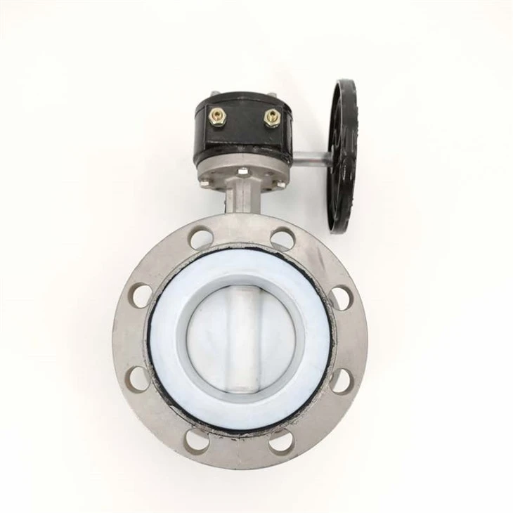 Турбінний фланець з нержавіючої сталі PTFE метеликовий клапан
